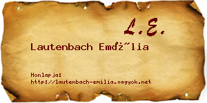 Lautenbach Emília névjegykártya